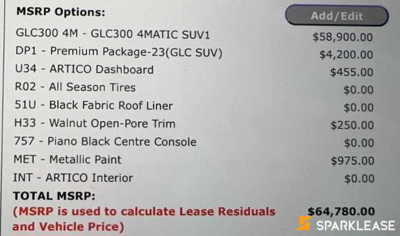 2023 BENZ GLC300 SUV 超值Demo, 多伦多, 原厂Lease方案