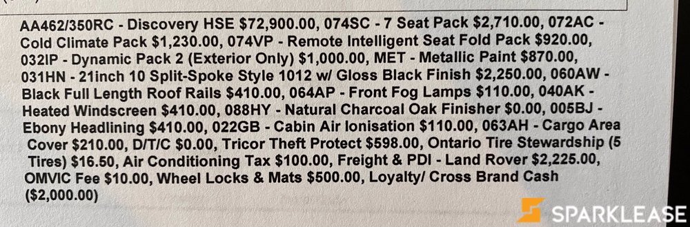 2019 Land Rover Discovery HSE, Toronto, Lease Transfer