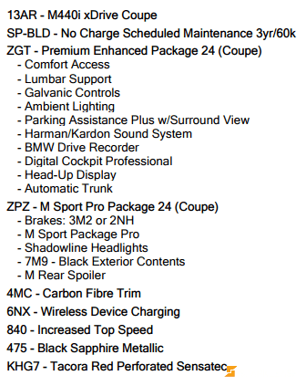 2024 BMW M440i xDrive Coupe , 多伦多, 原厂Lease方案