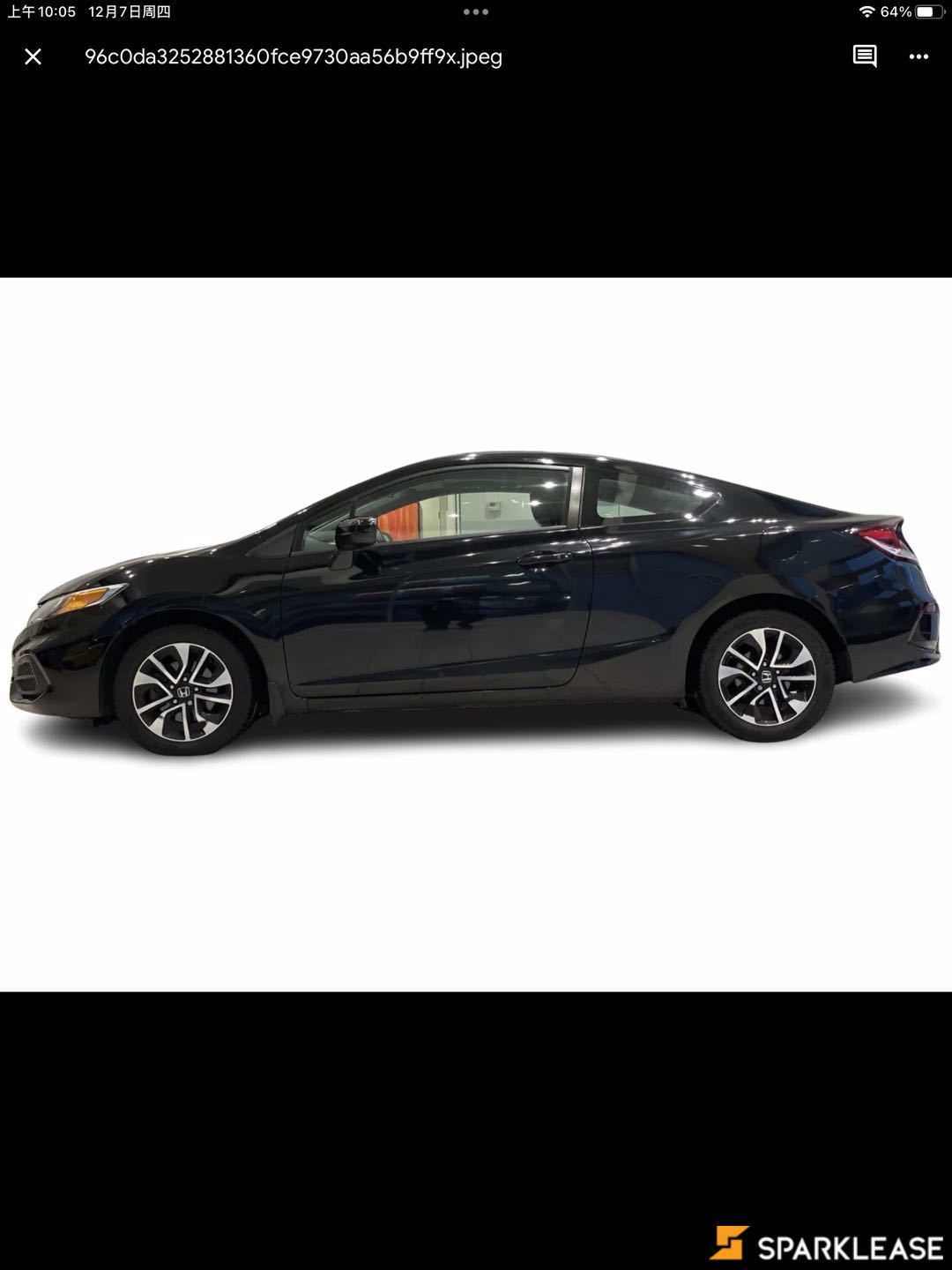 2015 Honda Civic Coupe 2dr CVT EX, 温哥华, 五大行Finance估价