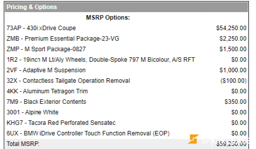 2023 BMW 430i 超值Demo, 多伦多, 原厂Lease方案