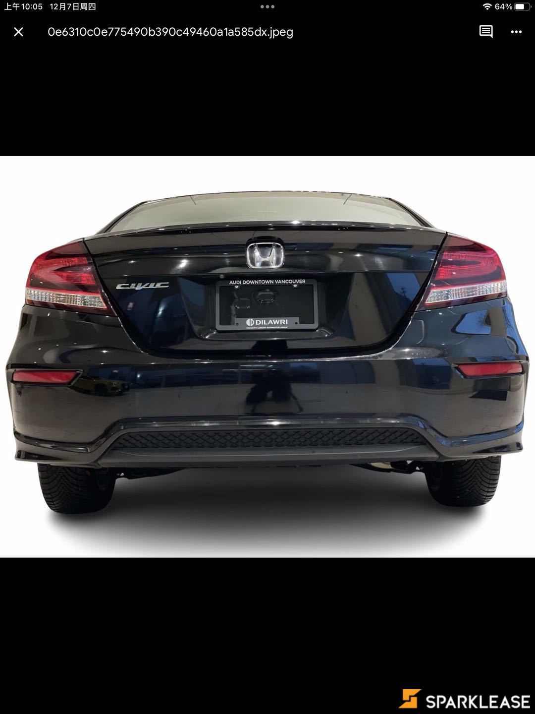 2015 Honda Civic Coupe 2dr CVT EX, 温哥华, 五大行Finance估价