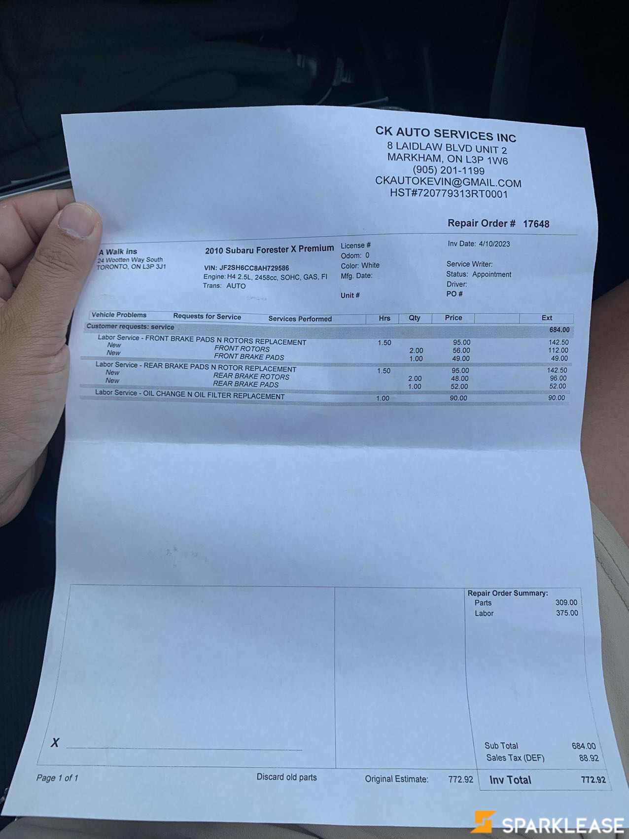 2010 Subaru Forester 5dr Wgn Auto 2.5X Limited, 多伦多, 全款车