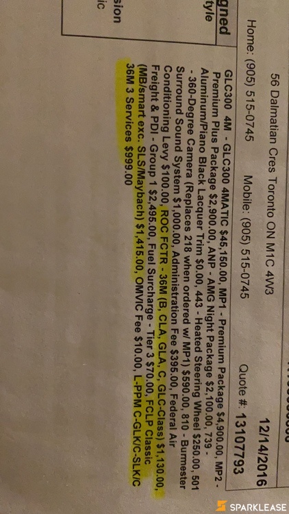 2017 Mercedes-Benz GLC300, 多伦多, 全款车